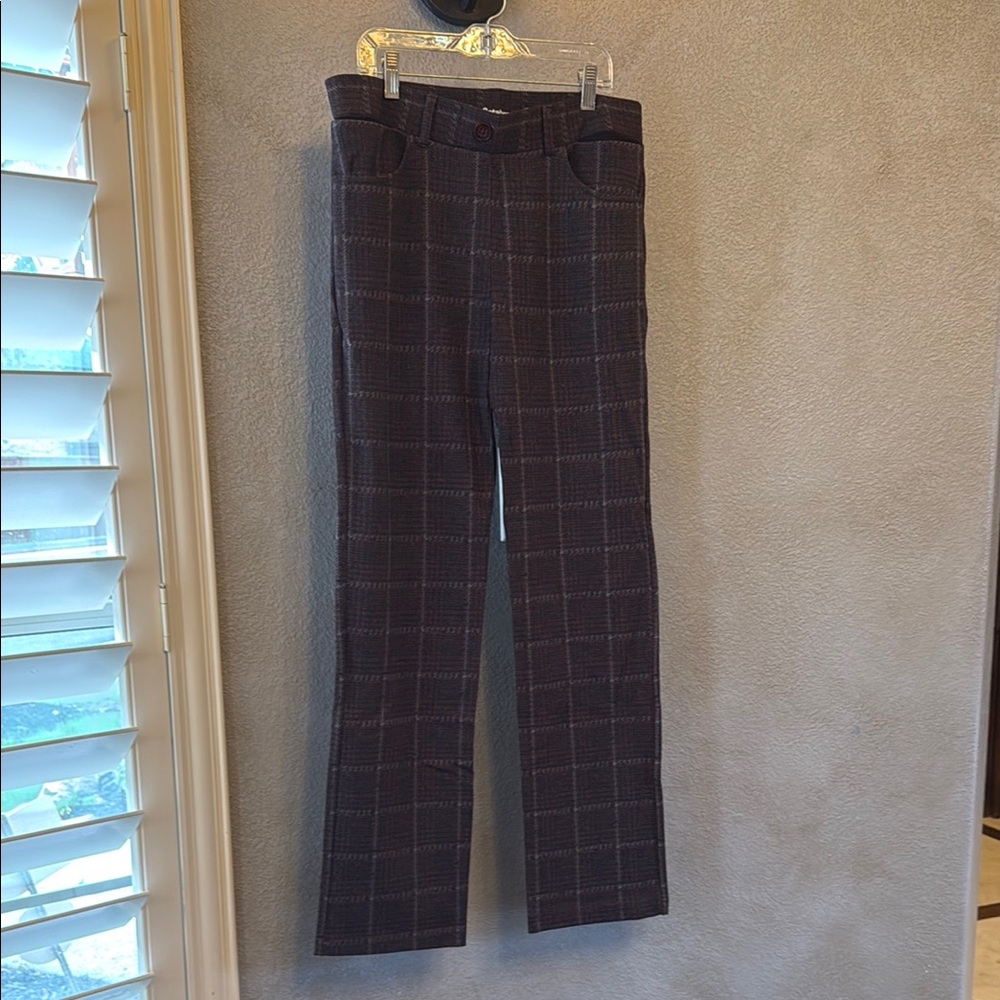 Betabrand Brown Boot Cut Flare Pants